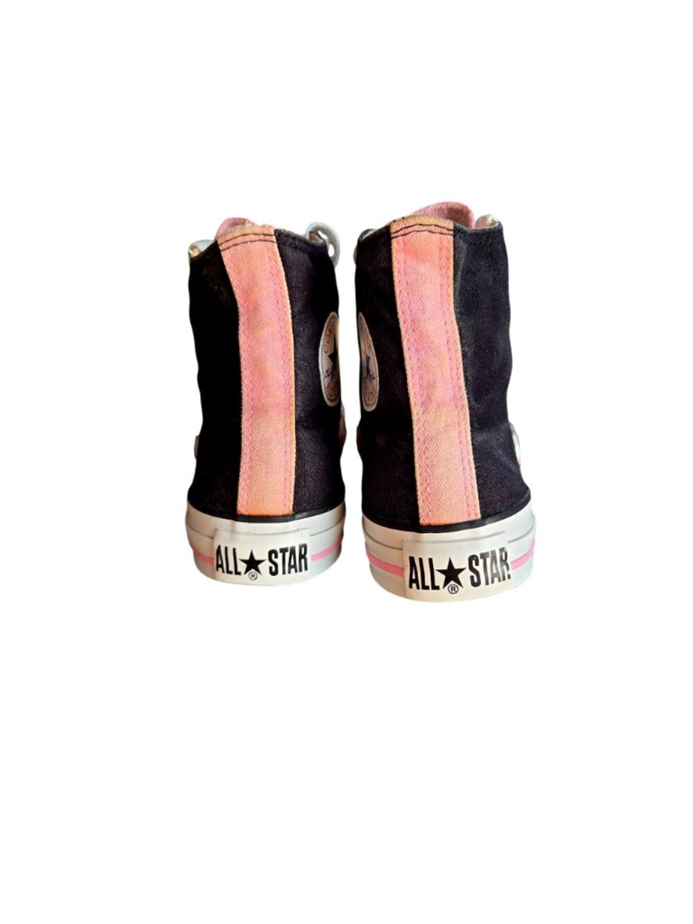 Converse Chuck Taylor All Star Black Pink High Top Sneakers Size 6 - Picture 9 of 11